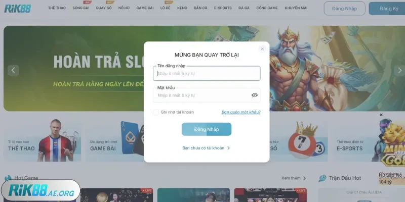 Login tài khoản dễ dàng